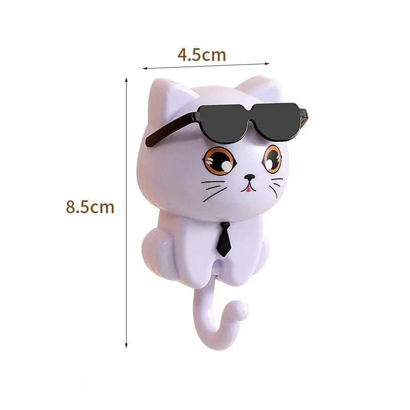 Kitten Hooks Cartoon Cats Gravities Induction Decorative Hooks Storage Racks for Keys Umbrellas Towels Adhesive Hooks Home Items
