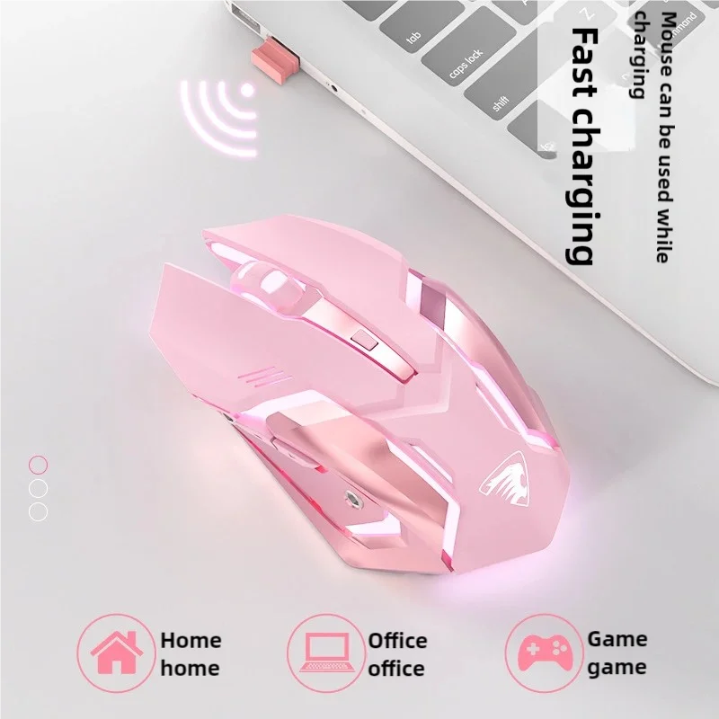 USB Wireless Gaming Mouse RGB Gamer Mouse 6 Buttons Mice Optical Office Computer Mouse For Desktop Laptop Ergonomic Mouse