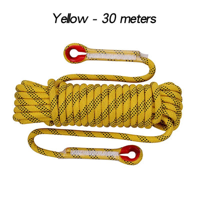 12mm 50m Outdoor Climbing Rope Escape Rescue Static Rope Rock Equipment Mountaineering Lifeline Emergency Survival Safety Gear