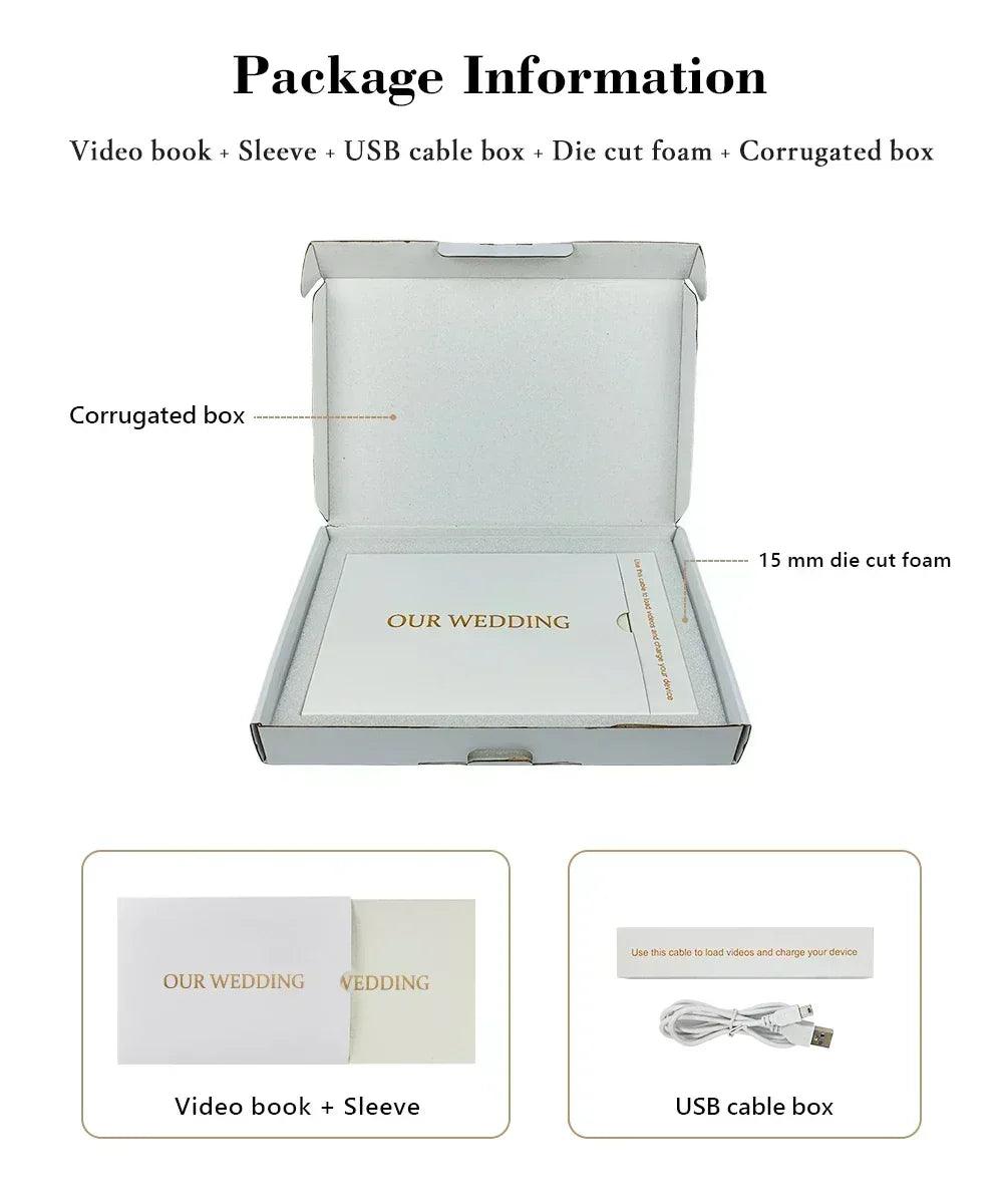Linen bound video book wedding album up to 3 hours of video
