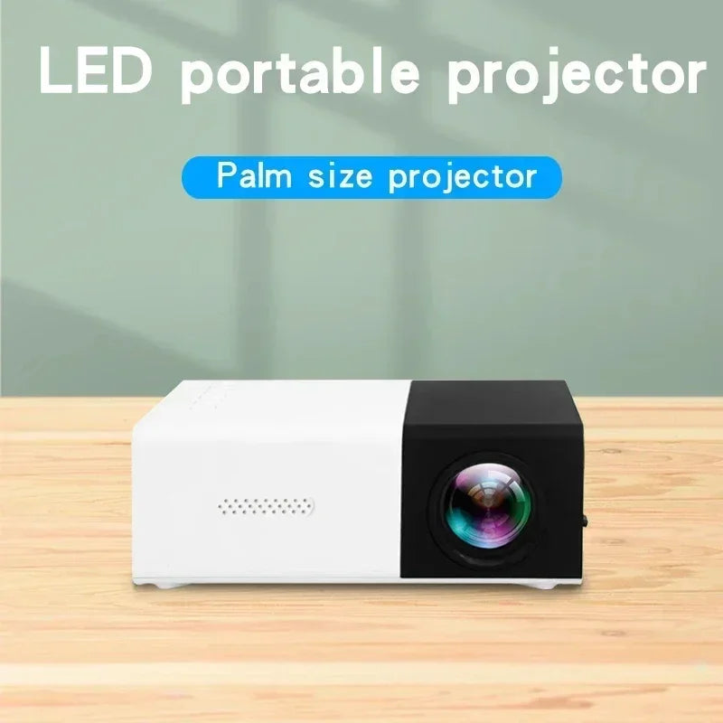 Mini portable YG300 projector, suitable for home theater, phone, compatible with USB and HDMI connections