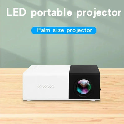 Mini portable YG300 projector, suitable for home theater, phone, compatible with USB and HDMI connections
