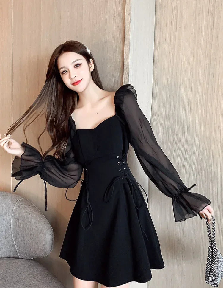 Dresses for Women Sensual Sexy A Line Spring Autumn Woman Long Sleeve Dress On Sales Designer Korean Fashion G Y2k Hot Promotion
