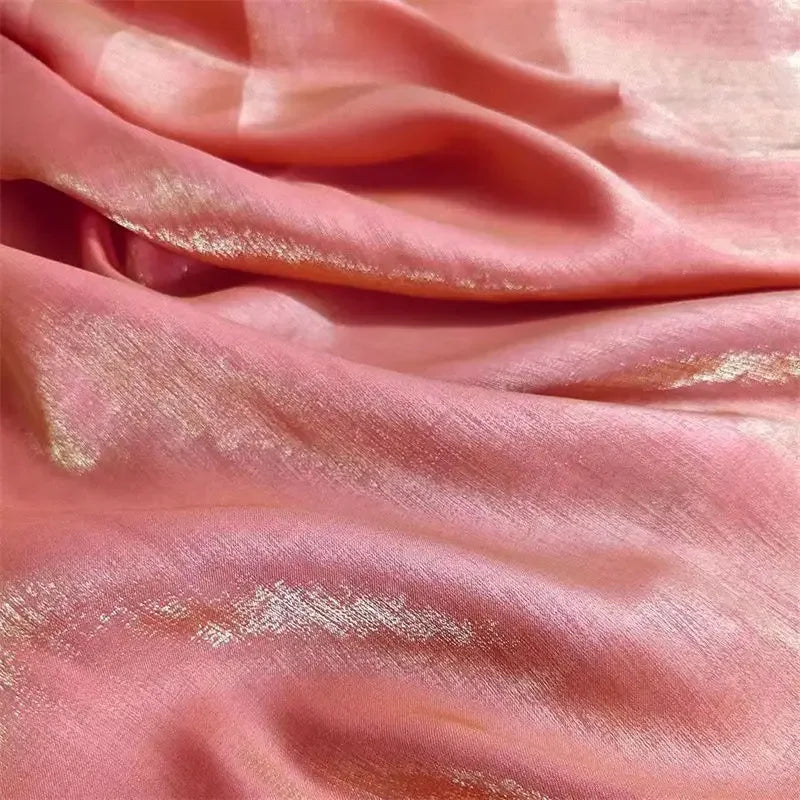 Mermaid Texture Gradient Reflective Fabric Illusion By The Meter for Shirt Full Dress Hanfu Clothing DIY Sewing Soft Cloth White