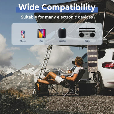 Solar Panel Bag Portable Lightweight 30W 5V Mono Waterproof Foldable Charger Outdoor Emergency Hiking Backpacking Camping