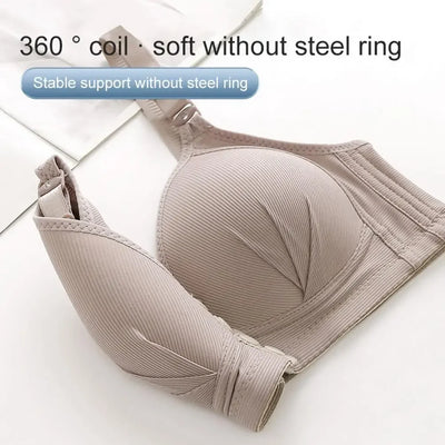Breathable Bra Front Button Closure Push Up Bra for Women