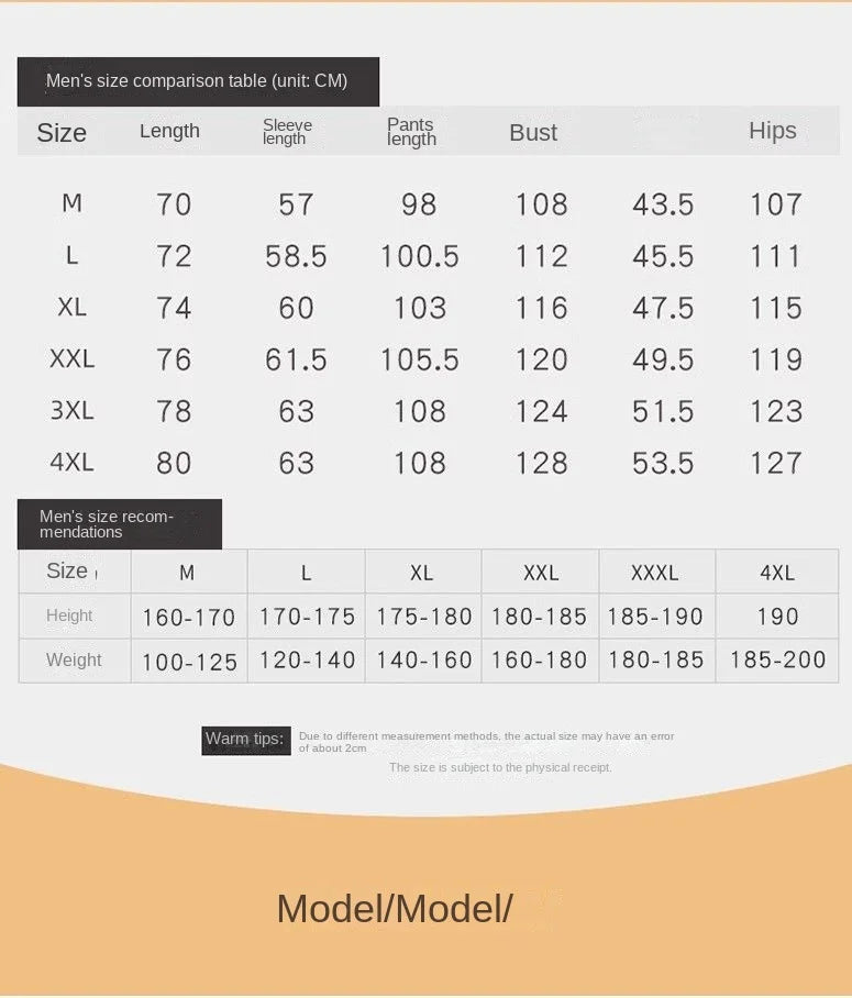 Men's Plush Fleece Pajamas Set Winter Warm Flannel Sleepwear