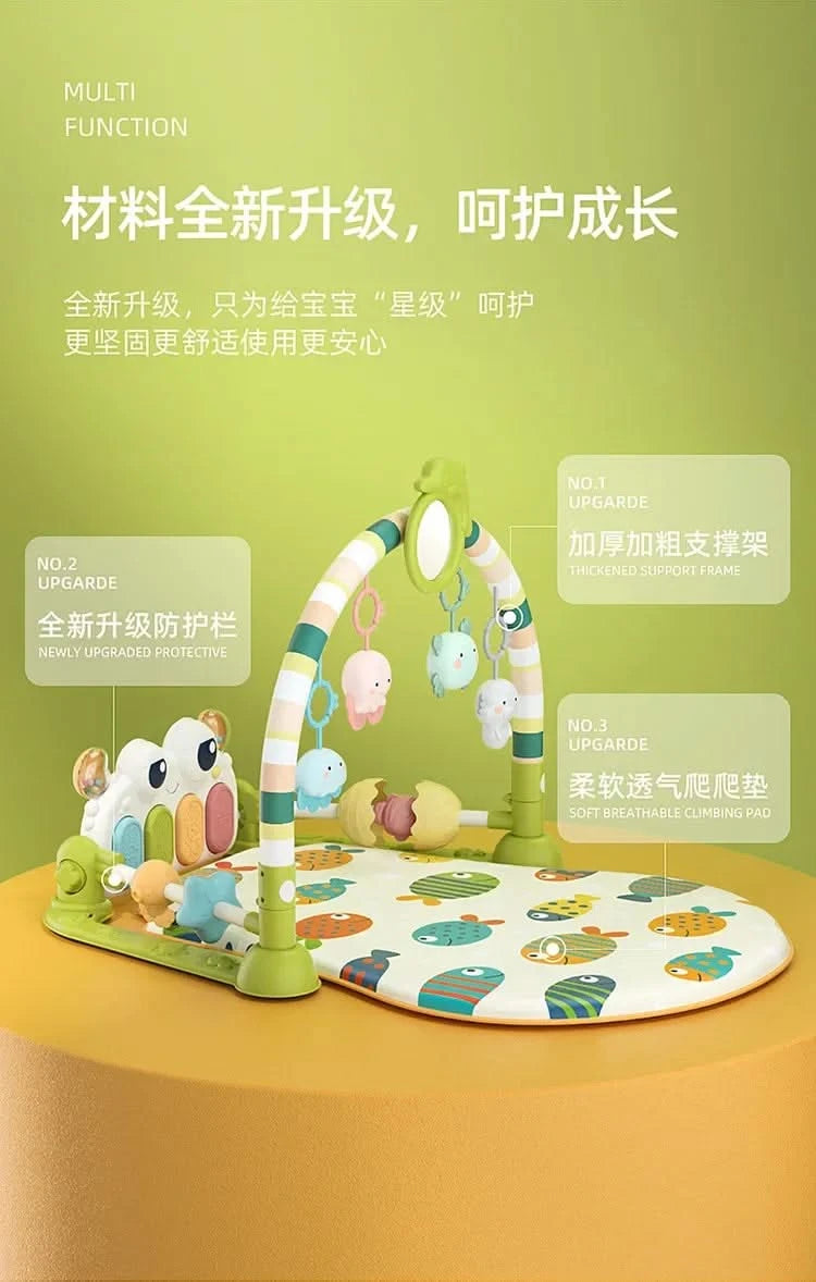 Baby Toys Musical Play Mats Piano Gym Newborn Toys Tummy Time Mat Baby Teether & Padded For Toddlers Early Learning Education