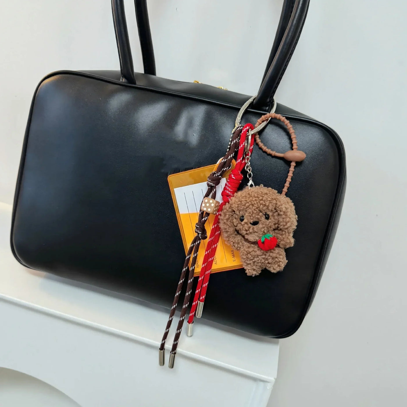 Ins Cute Plush Doll Keychain Bear Rabbit Mobile Phone Pendant Bag Car Autumn/Winter Accessories For Girl Women Gifts Y2k