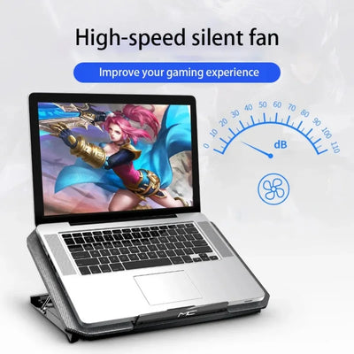 Gaming Laptop Holder Cooler Large Size For 12-16 Inch Notebook Laptop Cooling Pads Wind Speed Adjustable Silent Laptop Stand