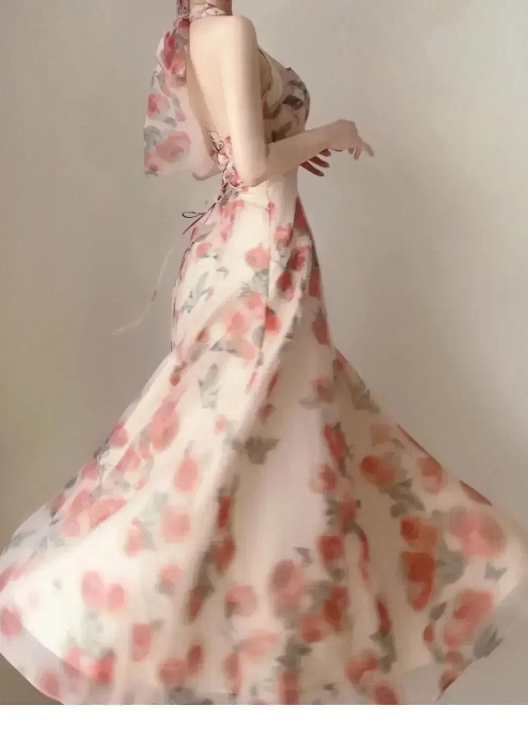 Long dresses womens clothing french elegant party dressess female 2025 summer new fashion versatile beach style evening