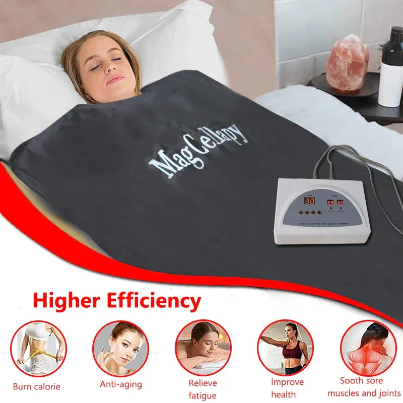 Far Infrared Sauna Blanket Body Sculpting Sauna Bag Professional Detox Therapy Anti-Aging Beauty Machine Fitness Machine Black