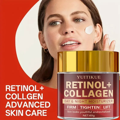 Retinol Collagen Cream - Day & Night Moisturizer, Firming & Lifting, Radiant Skin, All Skin Types