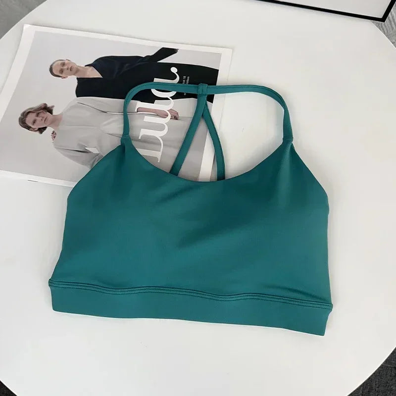 Women Fitness Sports Bra Top Sexy Beauty Back Gym Crop Tops Shockproof Fitness Quick Drying Pilates Running Yoga Tank Top