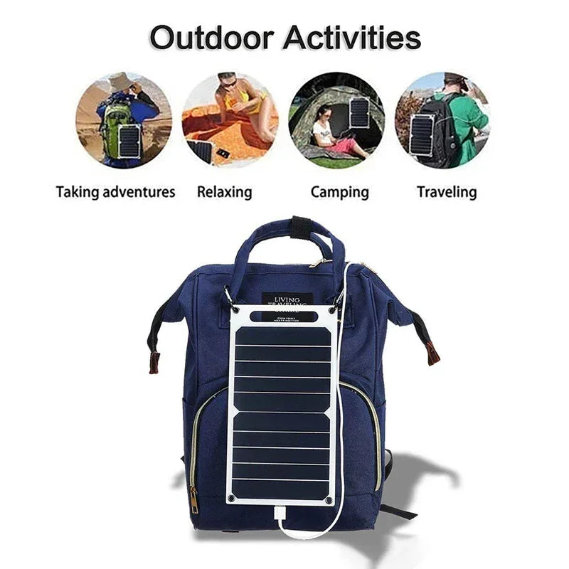 40W portable solar panel with USB interface design and 5V output solar power bank suitable for various outdoor activities