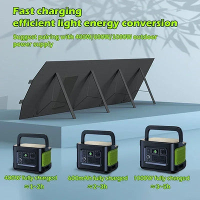 Flexible, Foldable, High Efficiency Solar Panel, Travel & Phone & Boat, Portable 12V 2000w 1500w 1000w 500w Solar Panel Kit