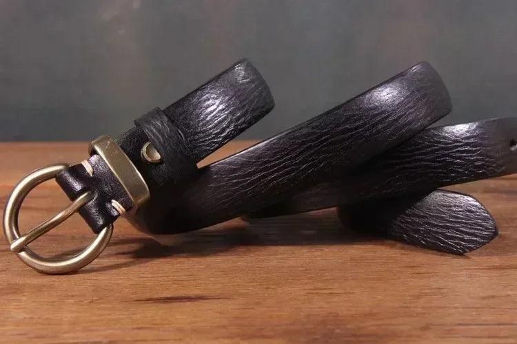 Genuine leather brass buckle belt for women | jeans casual dress | ladies designer trendy belts waistband