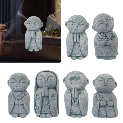 Buddha Aquarium Decor Accessories Dolls Mini Creative Small Statue Buddha Statue for Car Home Decor Teahouse Tabletop Indoor