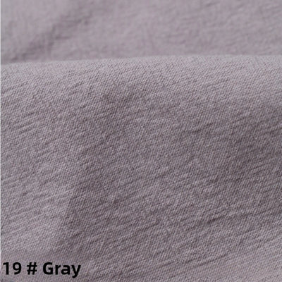 Cotton Linen Fabric Skin Texture Crepe By The Meter for Clothing Curtain Dress Shirt DIY Sewing Plain Textile Cloth Gray Soft
