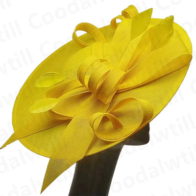 Royal Ascot Big Fascinator Hats Headband Ladies Church Kentucky Derby Headpiece Ladies Race Fashion Hair Accessories Bride Hats