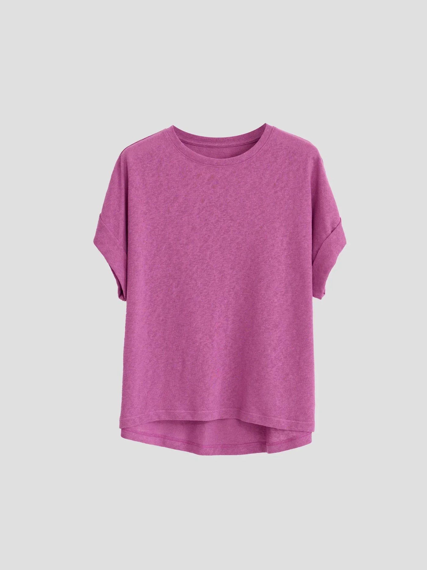 Women Linen Tops Crew Neck