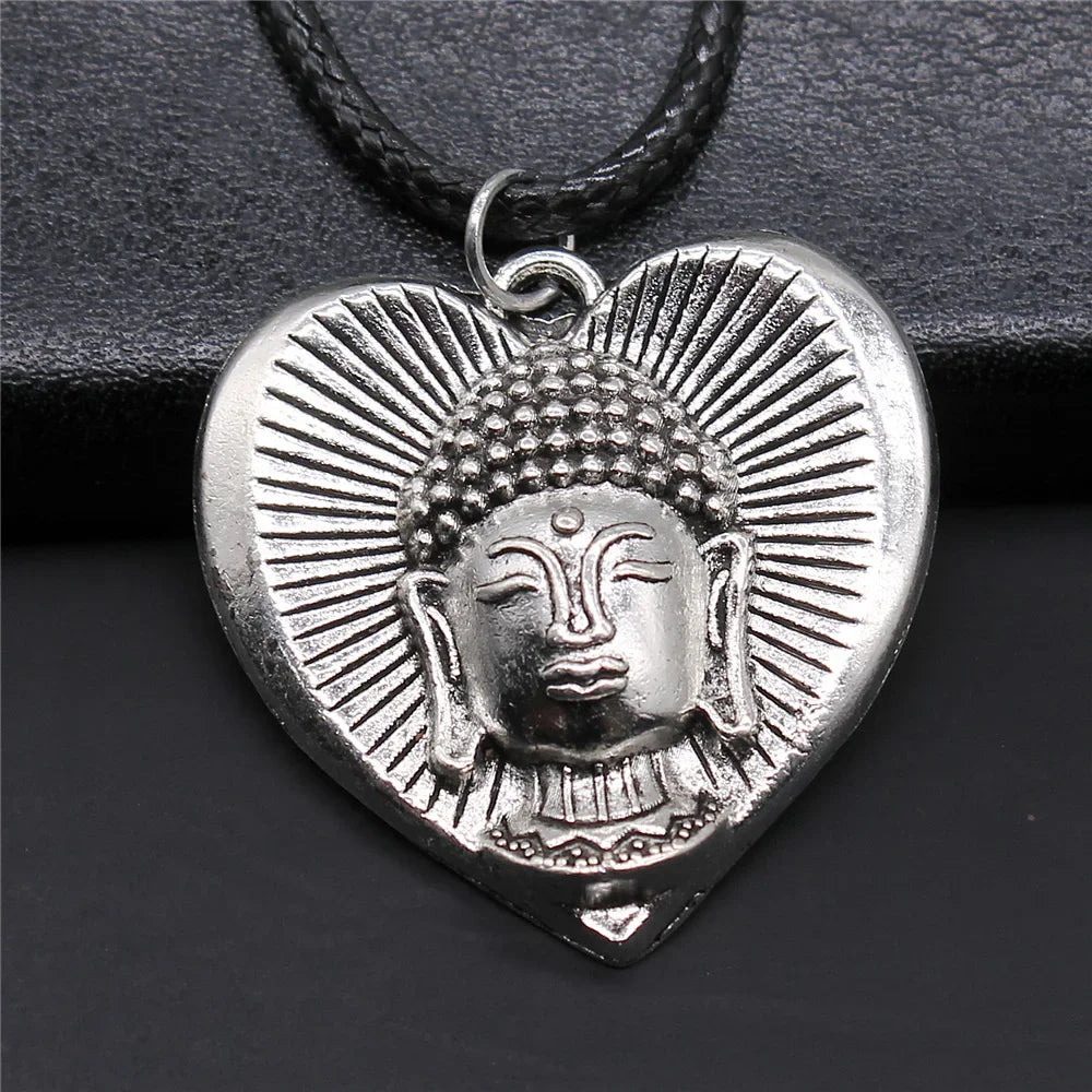 Religious Necklace Buddhist Buddha Statue God Buddha Necklace Charm Buddhist Meditation Hinduism Zazen Necklace