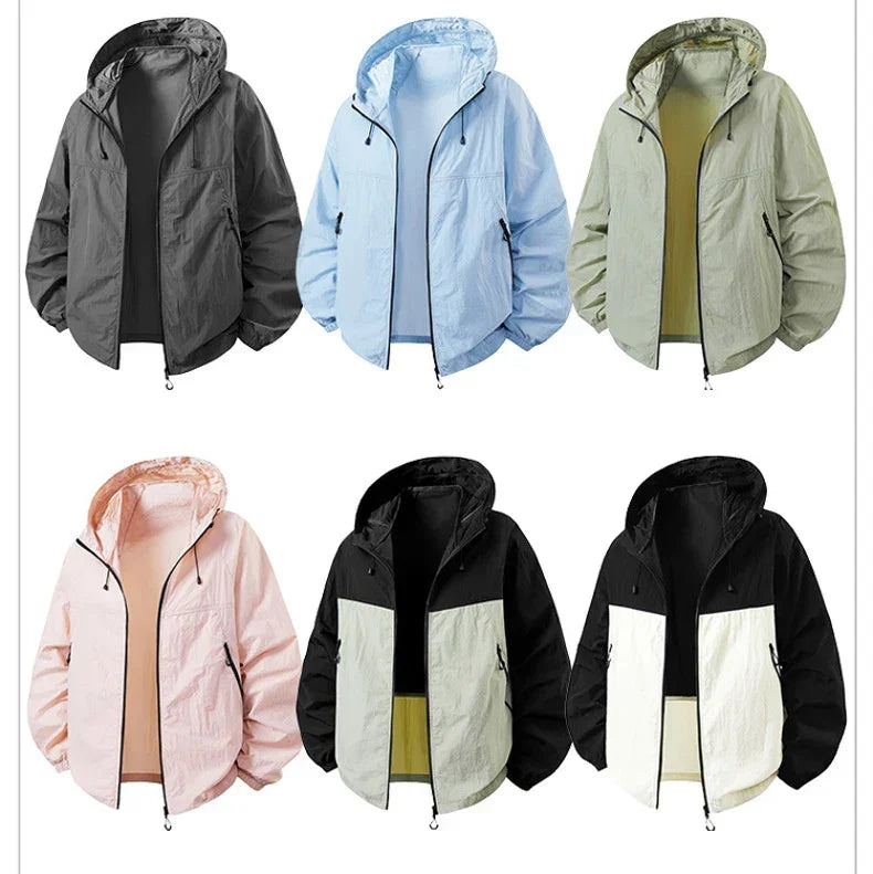 New Summer Camping Hiking Jackets Men Fishing Cycling Hooded Gym Sports Running Coats Outdoor Sun-Protective Thin Jackets Women