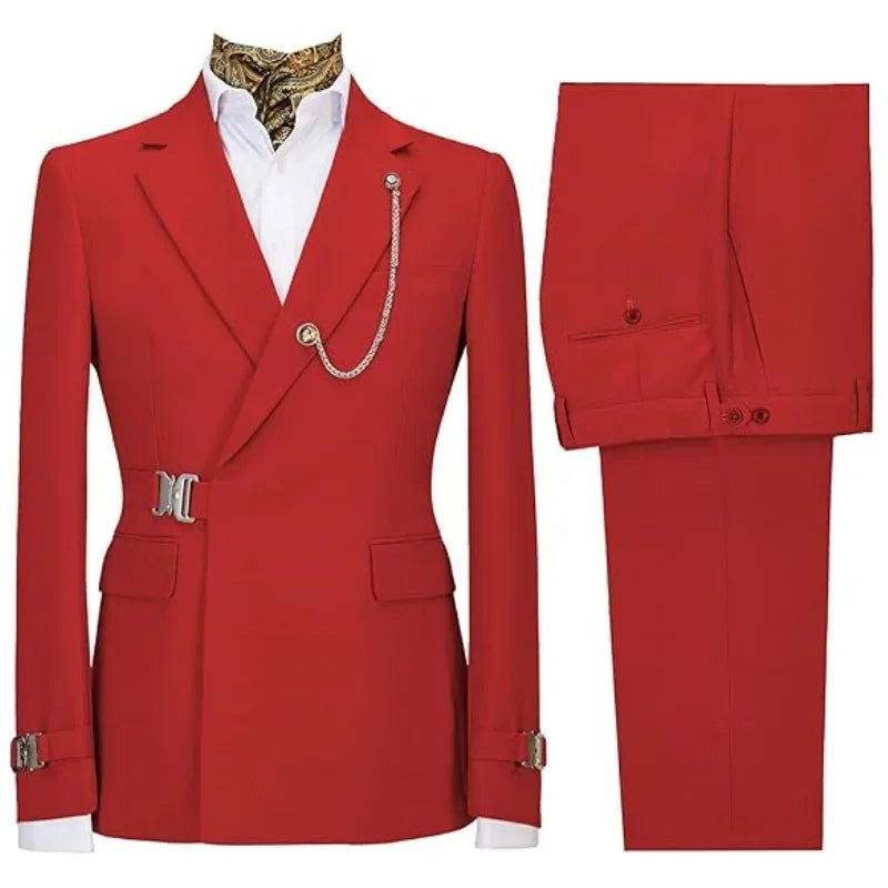 Men's 2-Pack Formal Trousers | Daily  Wear & Wedding/Prom Dress Pants with Tuxedo Styling  Corporate, Interviews, Groom