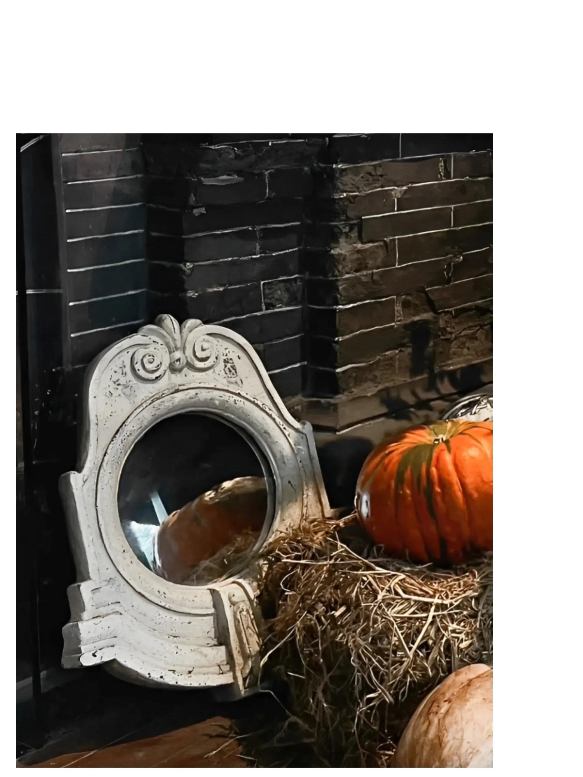 Wall-mounted garden mirror outdoor courtyard decor for balcony rustproof background wall creative homestay decoration