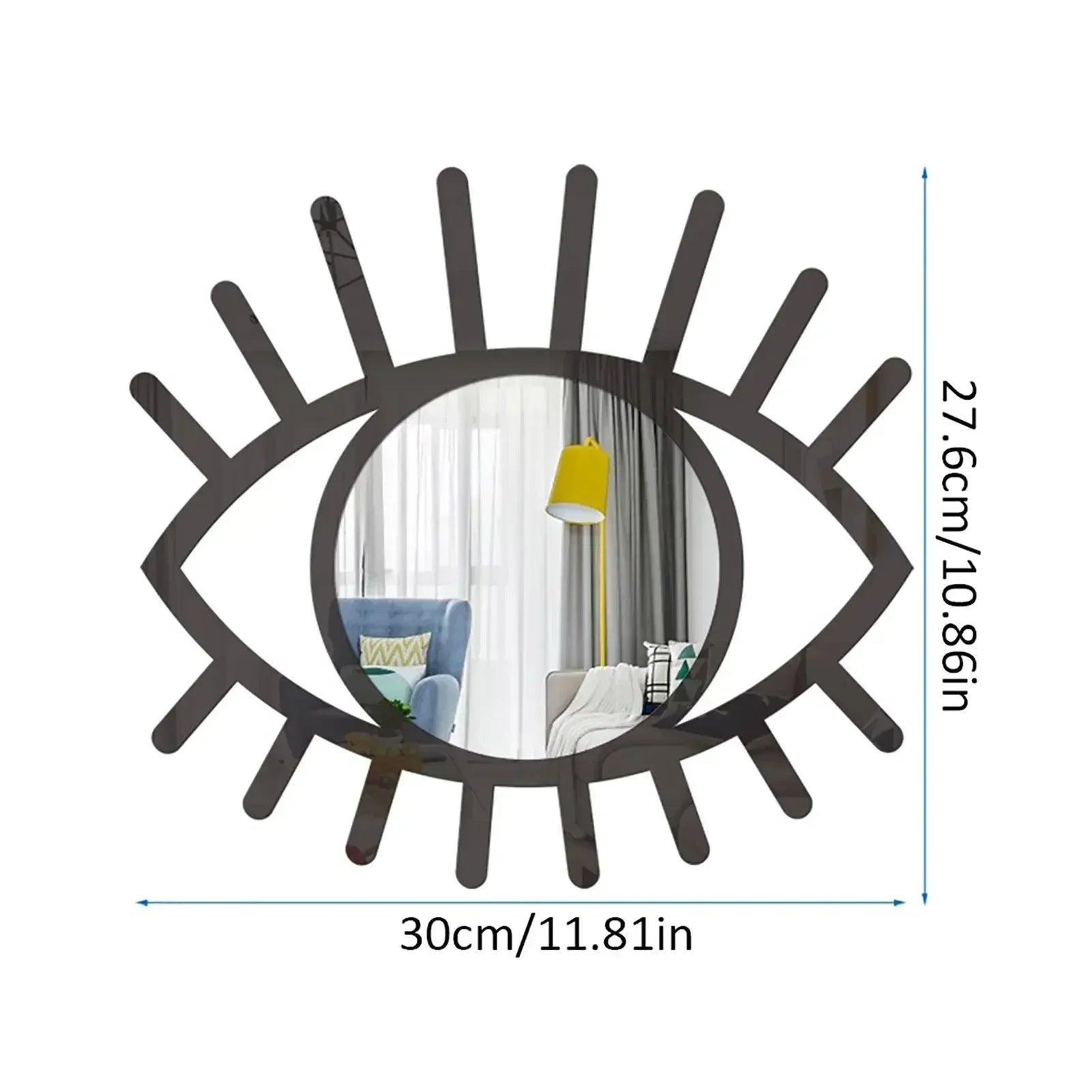 Eye wall mirror decor boho artistic shaped bathroom entryway mounted