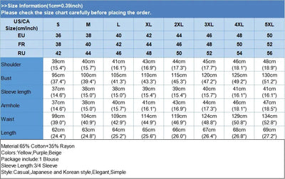 Women's Linen Bohemian Floral Printed  3/4 Sleeve O-Neck Top