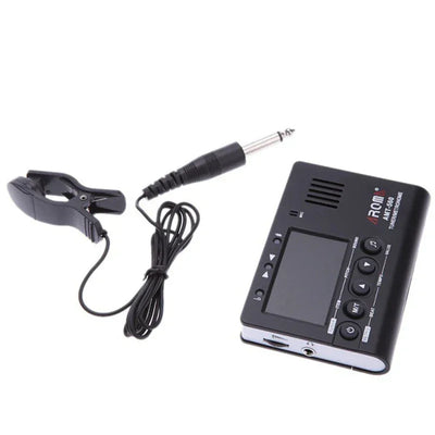 Electric Guitar Tuner And Metronome With Built-in Microphone, With A 6.3mm Pickup Cable, Used For Guitar Chromatic Bass Violin