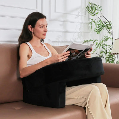 Laptop Pillow Reading Pillow With Side Pocket Ergonomic Cushion For Adults Working Study Bed Sofa Floor Dorm Living Room Bedroom