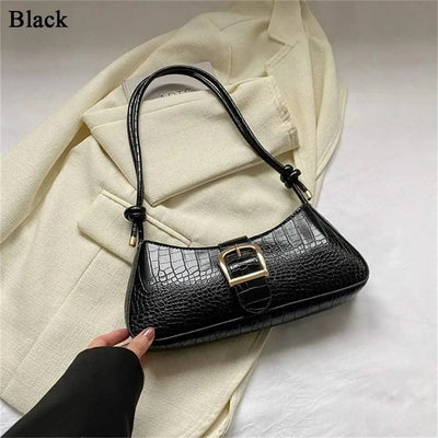 Women Stylish PU Leather Sling Bag Solid Colour Zipper