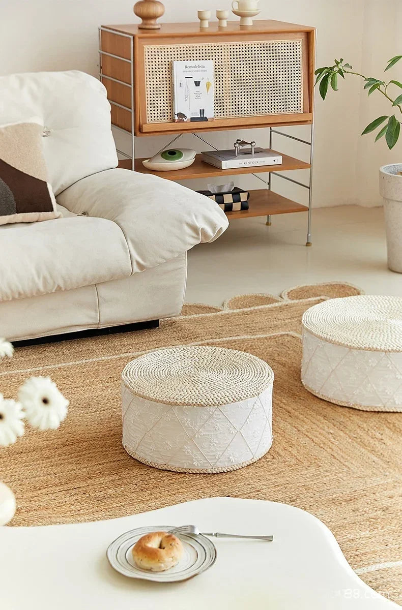 Cushion Not Collapse Home Floor Round Stool Thickened Lumbar Support Seat Cushion Straw Cushion New Arrival Bestseller Gift