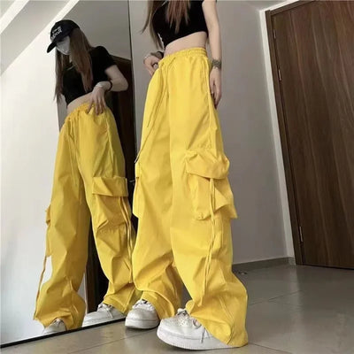 Women Cargo Pants High Waist Big Pocket