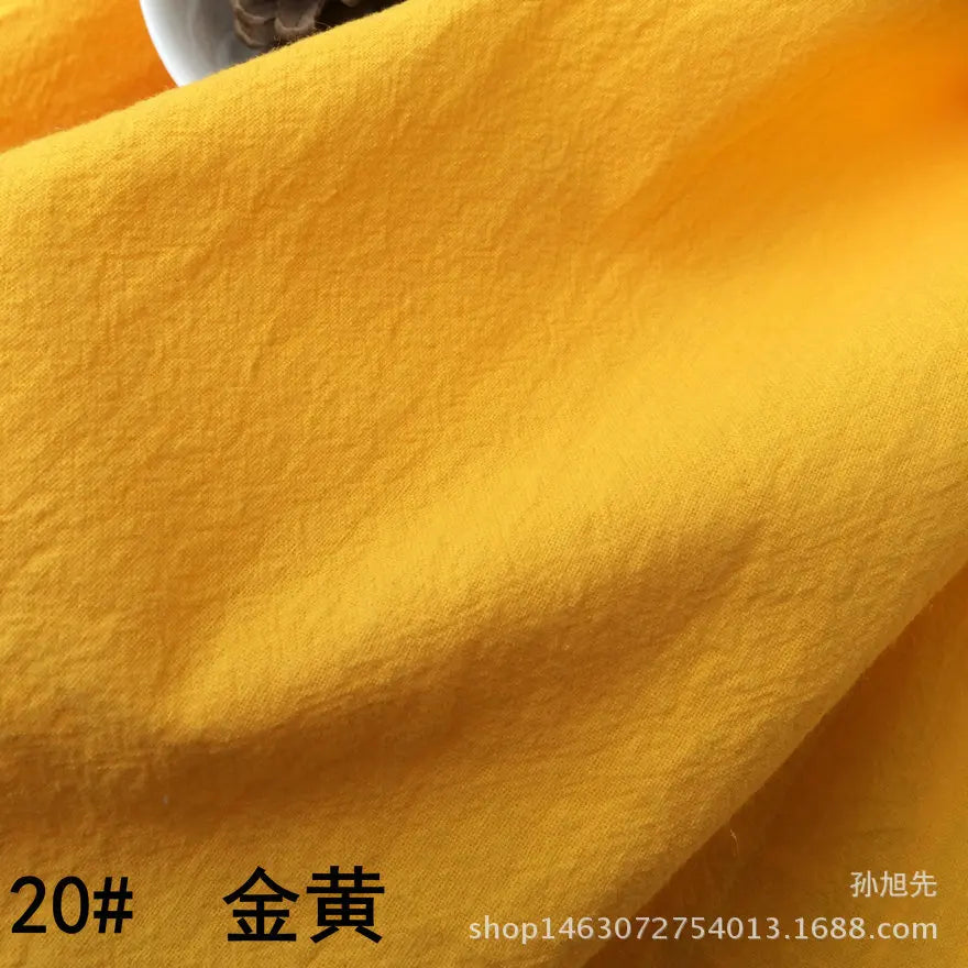 Cotton Linen Fabric Skin Texture Crepe By The Meter for Clothing Curtain Dress Shirt DIY Sewing Plain Textile Cloth Gray Soft