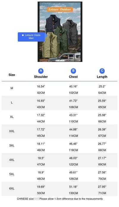 Summer Men's Work Vest Leisure outdoor Men Breathable Mesh Sports Waistcoat Man Photography Fishing Sleeveless Jackets Clothing