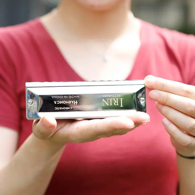 IRIN Harmonica 12/16-Hole 48/64-Note Chromatic Harmonica Semitones Mouth Organ Professional Harmonica Woodwind Instrument