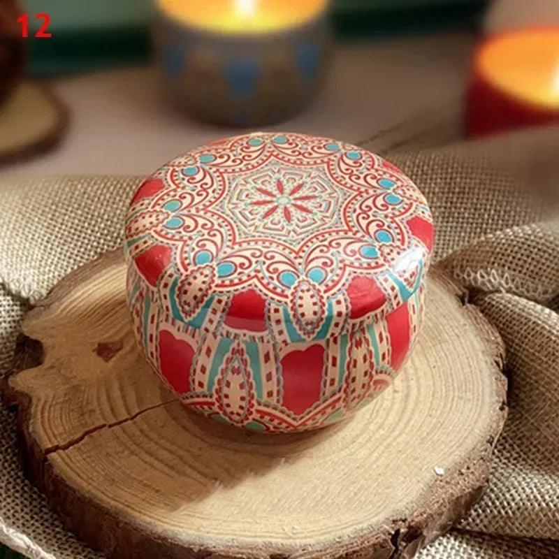 Scented candles jar vintage flower candle jars soy wax fragrance wedding birthday gift home decoration 20 kinds scents