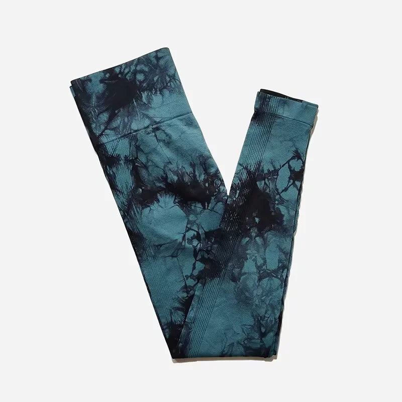 Tie Dye Seamless Leggings For Women High Waist