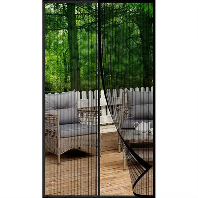 Magnetic Screen Door Curtain Anti Mosquito Keeps Bug Out Automatic Self-Closing Household Ventilation Door Mesh Curtain 38x82in