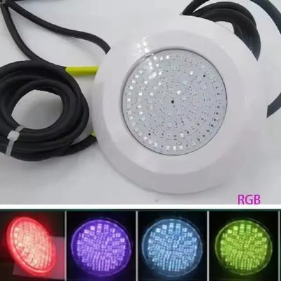LED Submersible Swimming Pool Lights 12W Multiple Color Resin Filling Underwater Spotlight DC12V Warm White Blue Cold White
