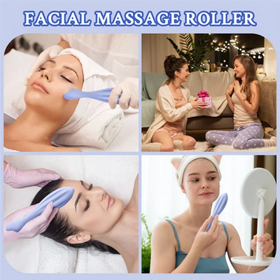 AA20-Facial Massage Roller Silicone Face Massage Tools Face Roller Skin Care For Shapes Body & Face Curves Reduces Tiredness