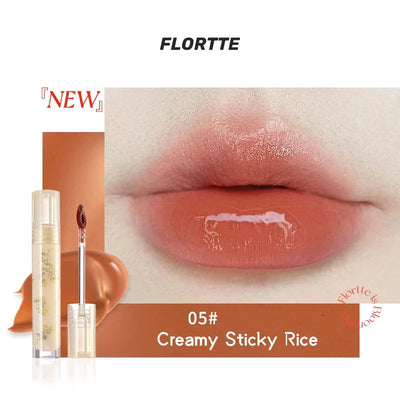 FLORTTE Beauty Lip Lasting Tint First Kiss Series Water Glossy Nice To Meet Chu Blooming Liquid Lipstick Makeup Women Cosmetics