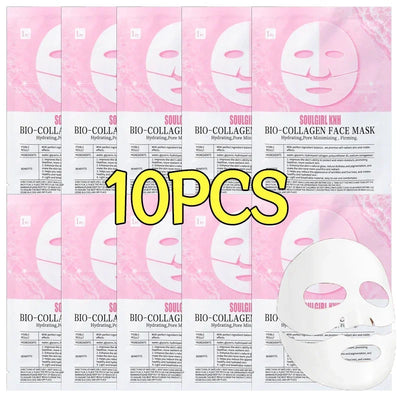 5/10PCS Collagen Face Mask Shrink Pores Deep Hydrating Overnight Mask Moisturizing Refreshing Brightening Korean Face Skin Care