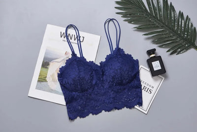 Women's Lace Bra Wireless Push
