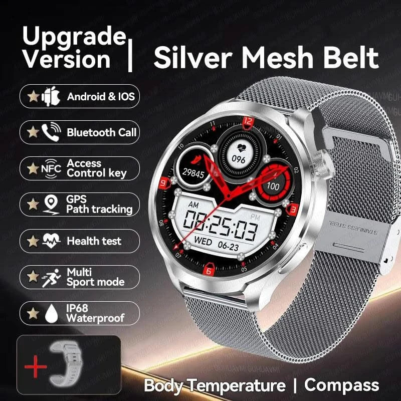 2025 New For HUAWEI High-end Sports Smart Bracelet Men GPS NFC 1.85 AMOLED Screen Compass Waterproof Bluetooth Call Smartwatches