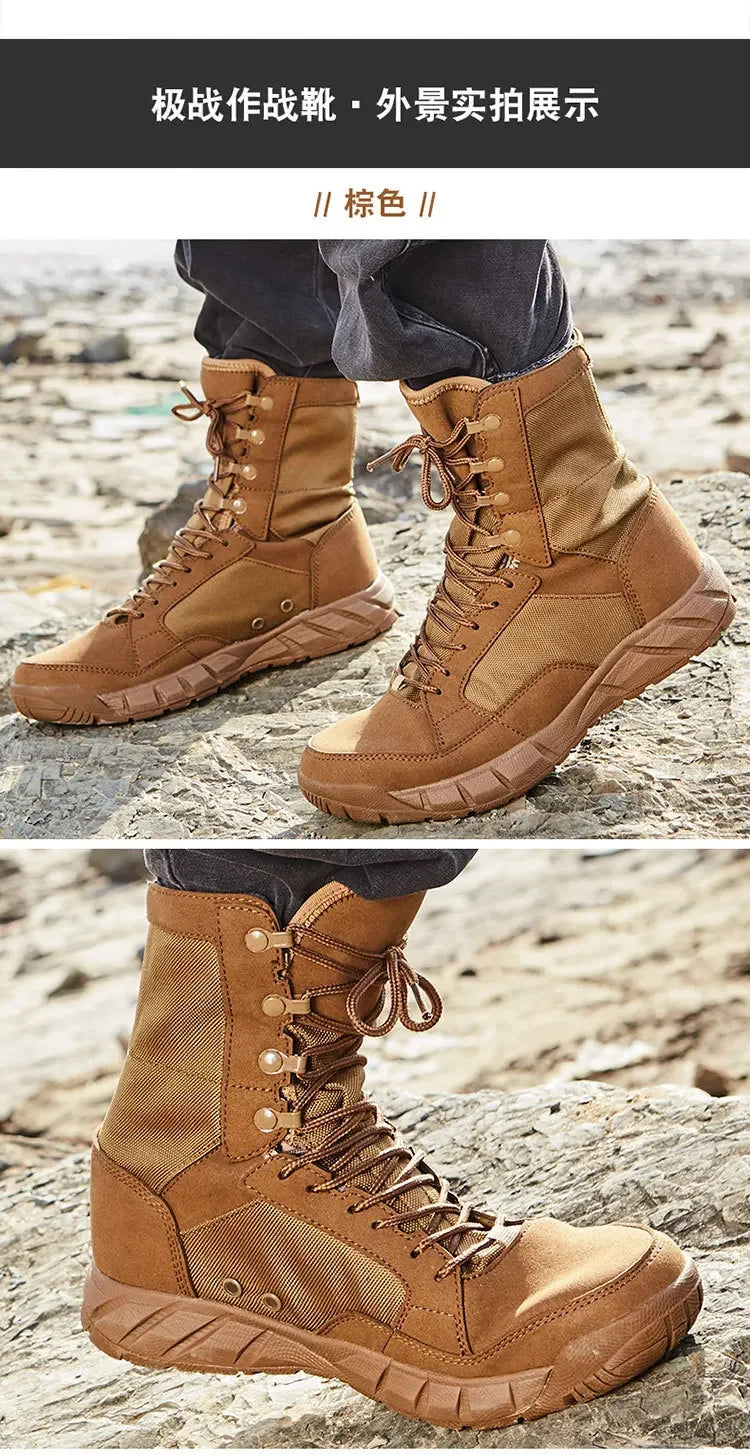 Outdoor Climbing Training Water Resistant High Shoes Hunting Hiking Tactical Boots Men Women Hunting Hiking Desert  Boot