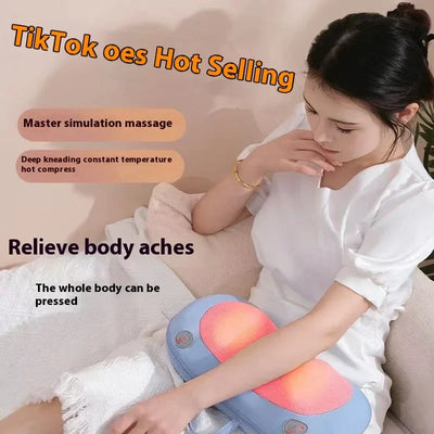 Cervical Massage Pillow Wireless Hot Compress Kneading Multifunctional Waist Back Neck Neck Shoulder Cushion Abdominal Massager